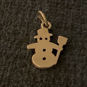 Retired James Avery Sterling Silver Flat Snowman